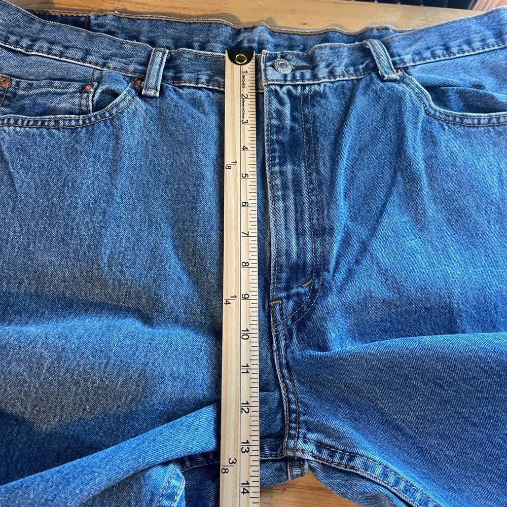 Y2K Levis 550 Relaxed Fit 40x32 100% Cotton Medium Wash Denim Blue Jeans Zip Fly